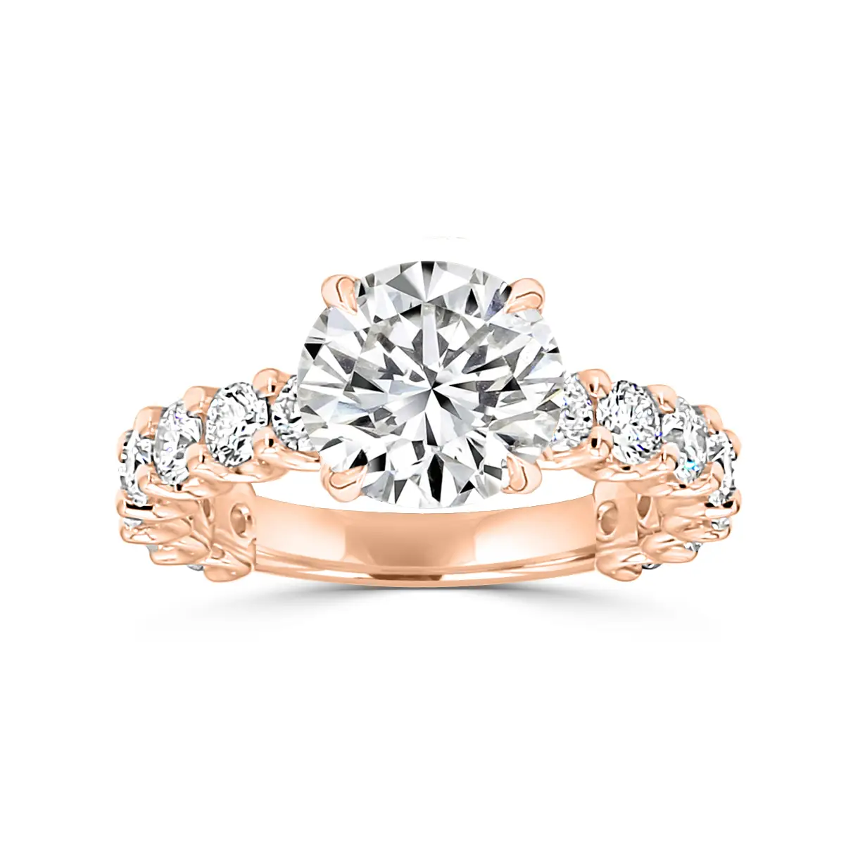 Rose Gold Brilliantly Bigger and Bold Diamond Engagement Ring