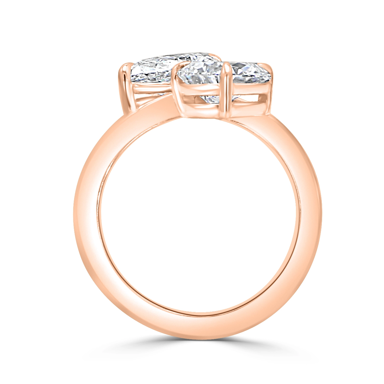 Rose Gold Pearsia Toi Et Moi Bypass Solitaire Engagement Ring jewelry Wabash avenue
