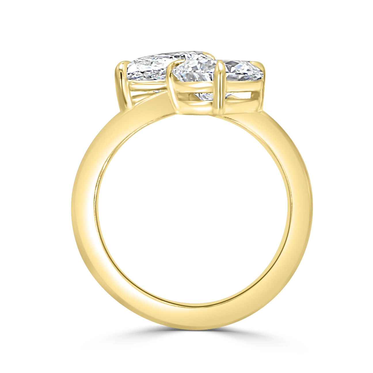 Yellow Gold Pearsia Toi Et Moi Bypass Solitaire Engagement Ring jewelry Wabash avenue