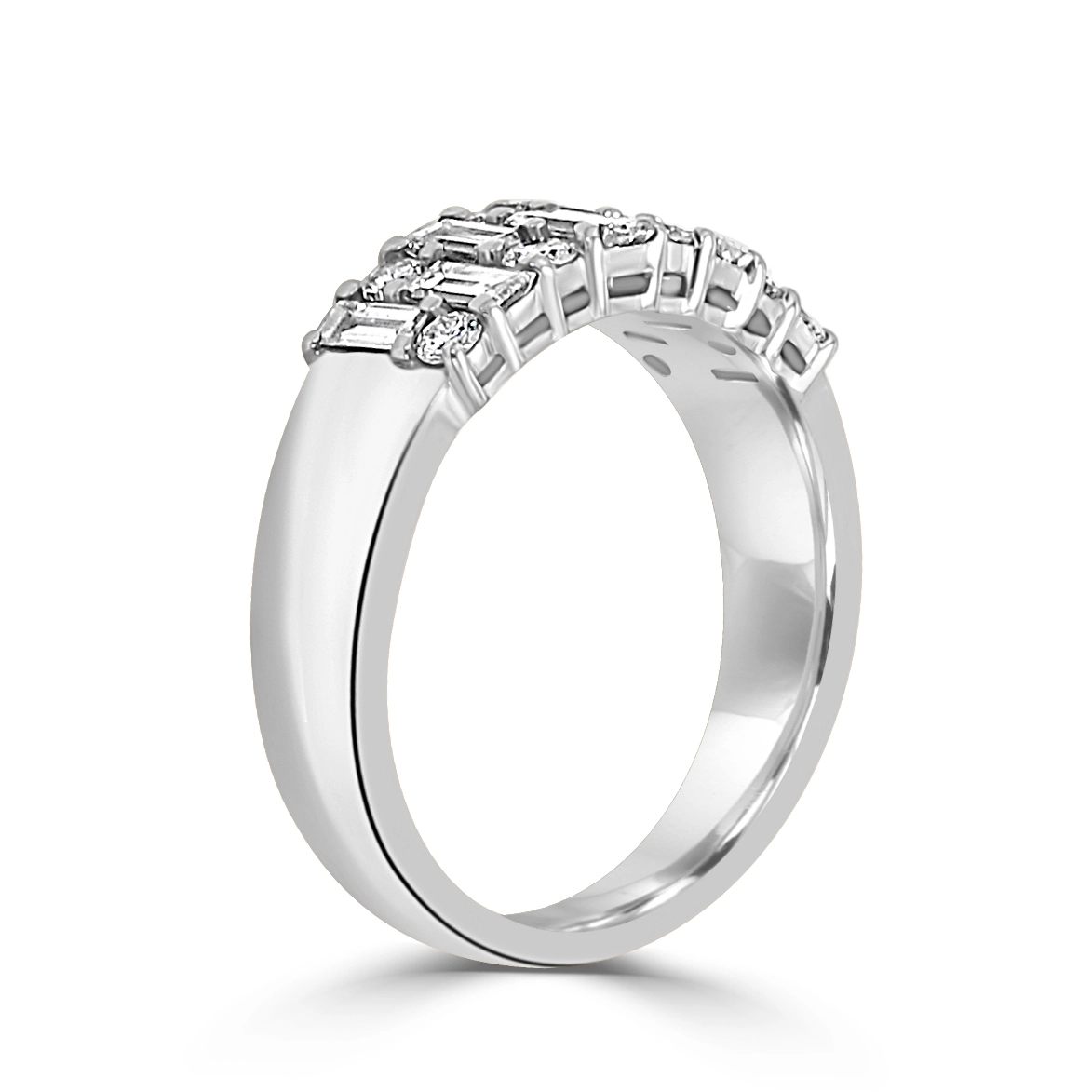 White Gold Beautiful And Unique Wedding Diamond Band jewelry Wabash avenue