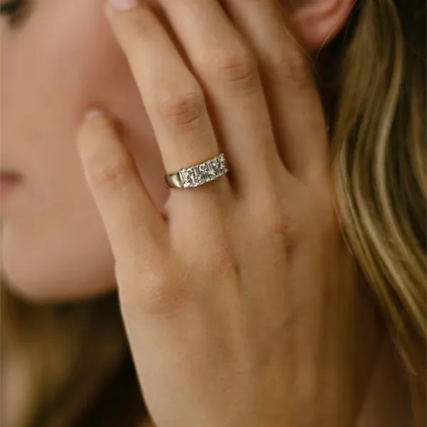Yellow Gold Beautiful And Unique Wedding Diamond Band jewelry windy city