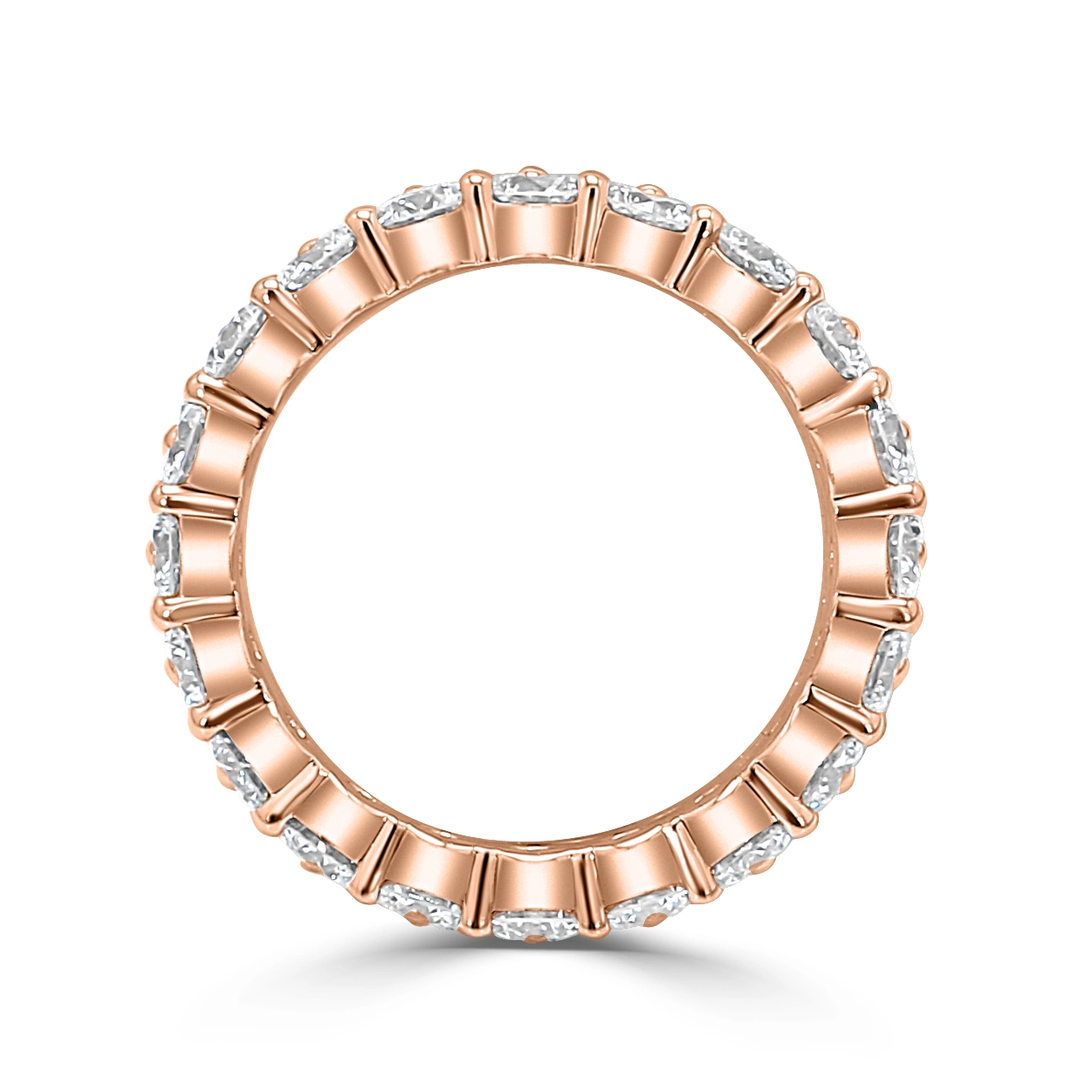 Rose Gold Extravagant Diamond Eternity Ring With Big Sparkle jewelry store near me