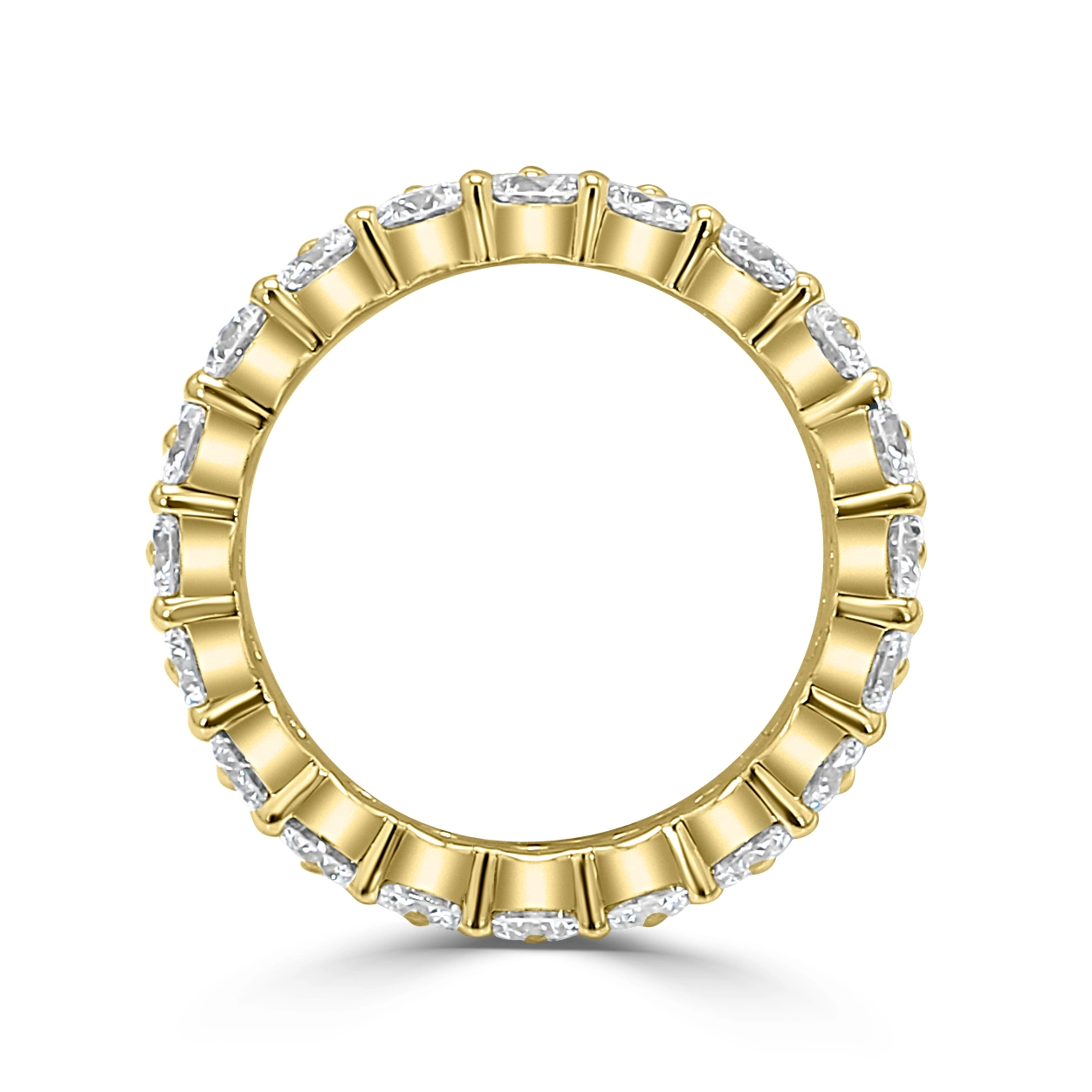 Yellow Gold Extravagant Diamond Eternity Ring With Big Sparkle jewelry store near me