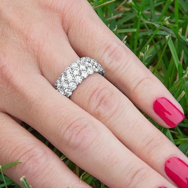 Rose Gold Extravagant Diamond Eternity Ring With Big Sparkle from best jeweler