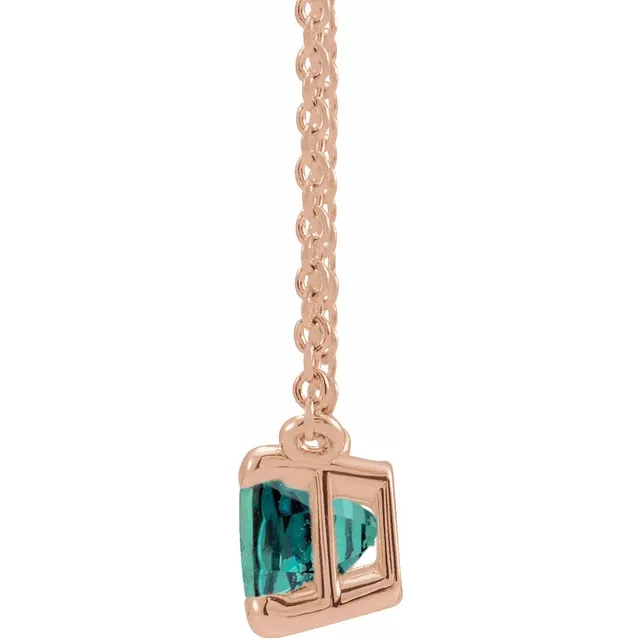 Rose Gold Emerald Alexandrite Pendant Necklace jewelry store near me