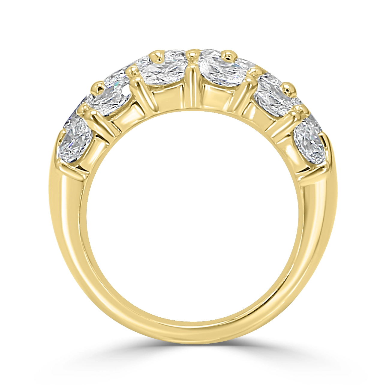 Yellow Gold Oval Arc Cluster Diamond Ring jewelry Wabash avenue