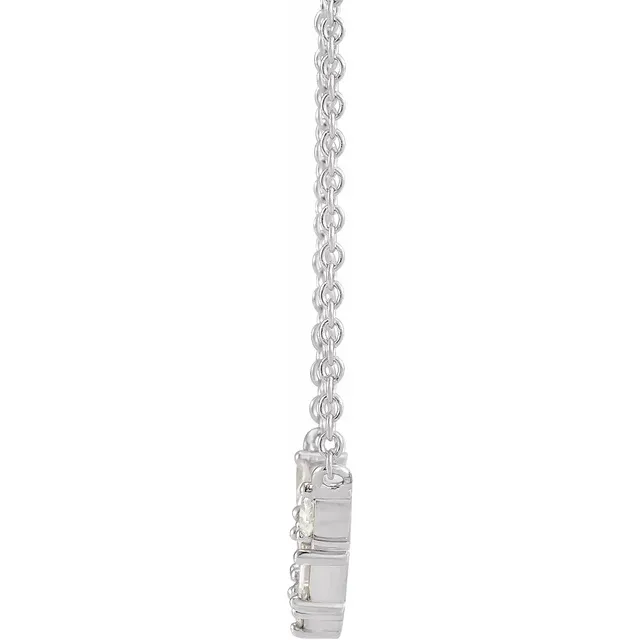 White Gold Petite “V” Diamond Necklace jewelry store near me