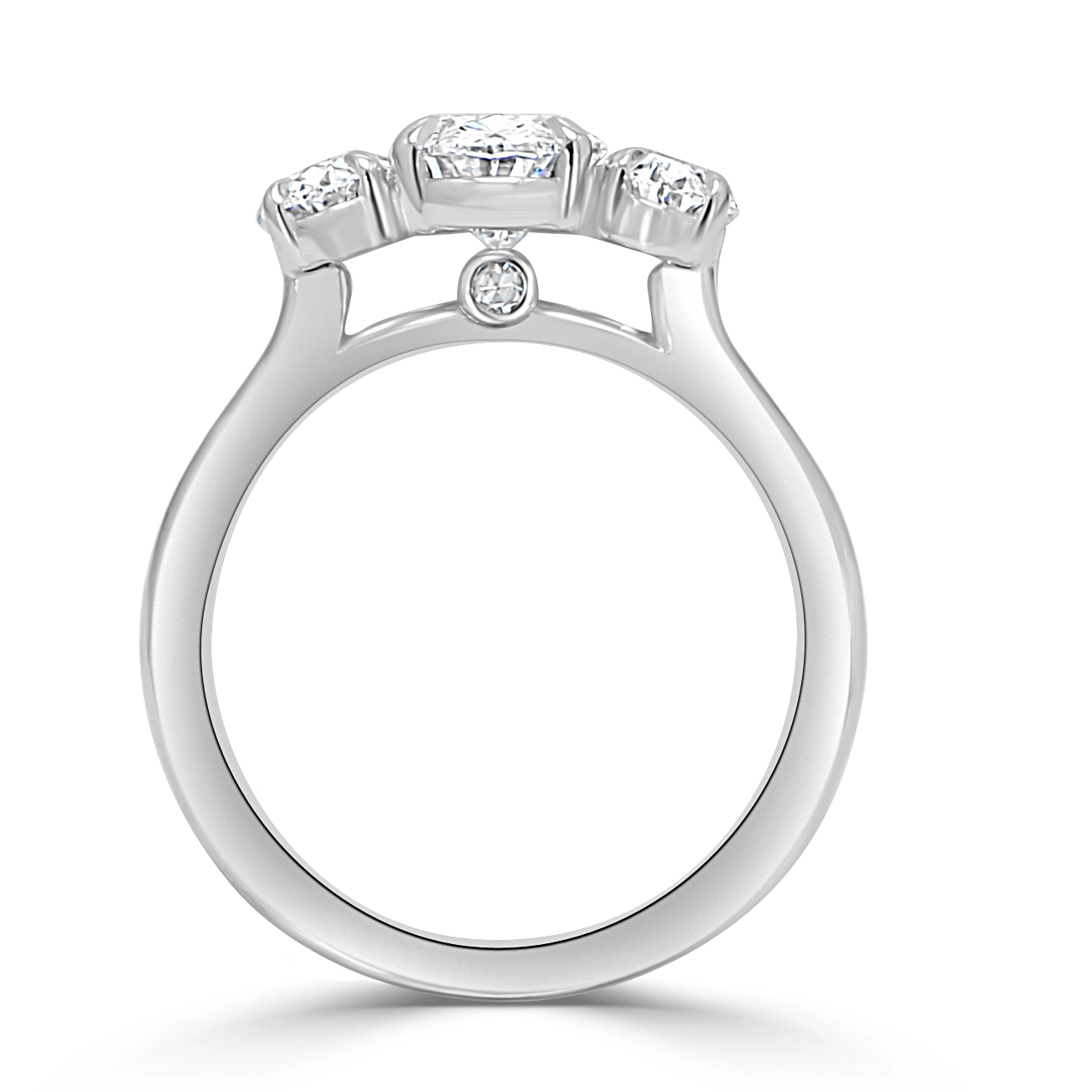 White GoldMorgan 3-Stone Oval Engagement Ring jewelry store near me