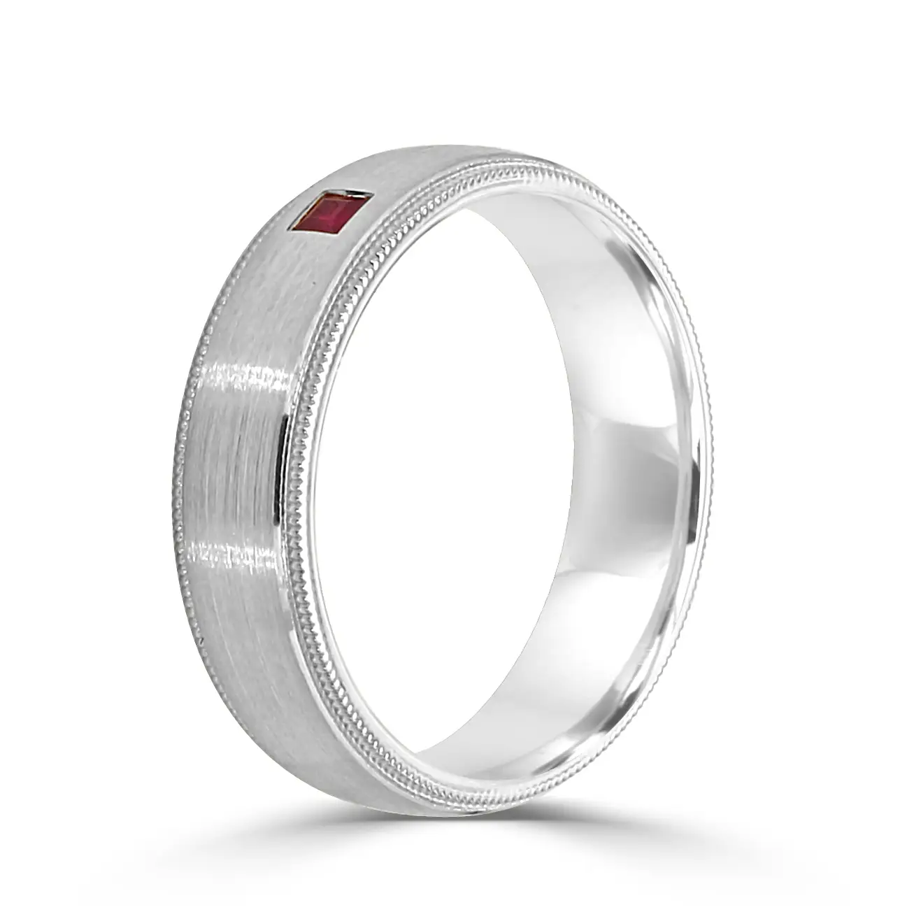 White Gold Rowan Princess Cut Wedding Ring jewelry Wabash avenue