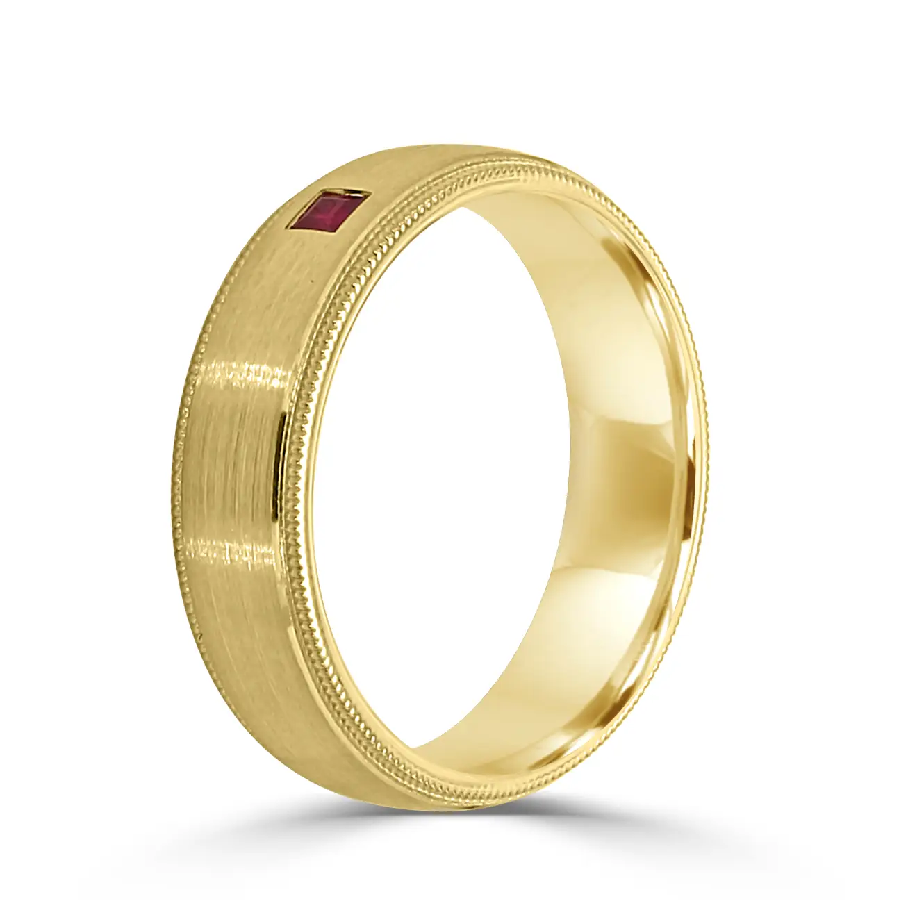 Yellow Gold Rowan Princess Cut Wedding Ring jewelry Wabash avenue