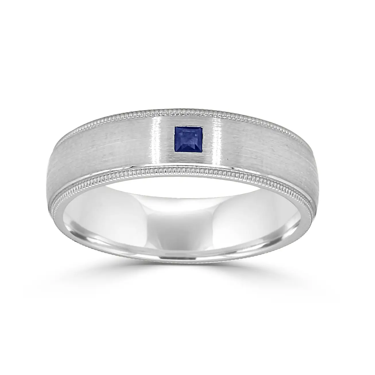White Gold Rowan Princess Cut Wedding Ring