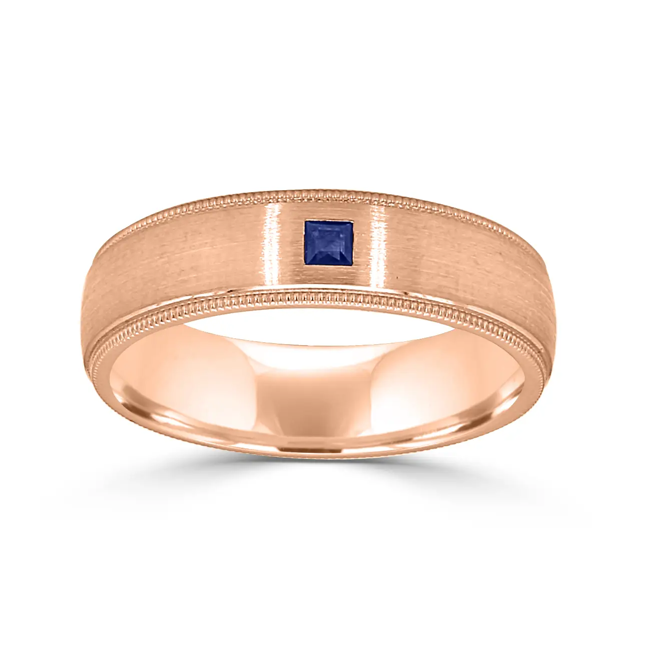 Rose Gold Rowan Princess Cut Wedding Ring