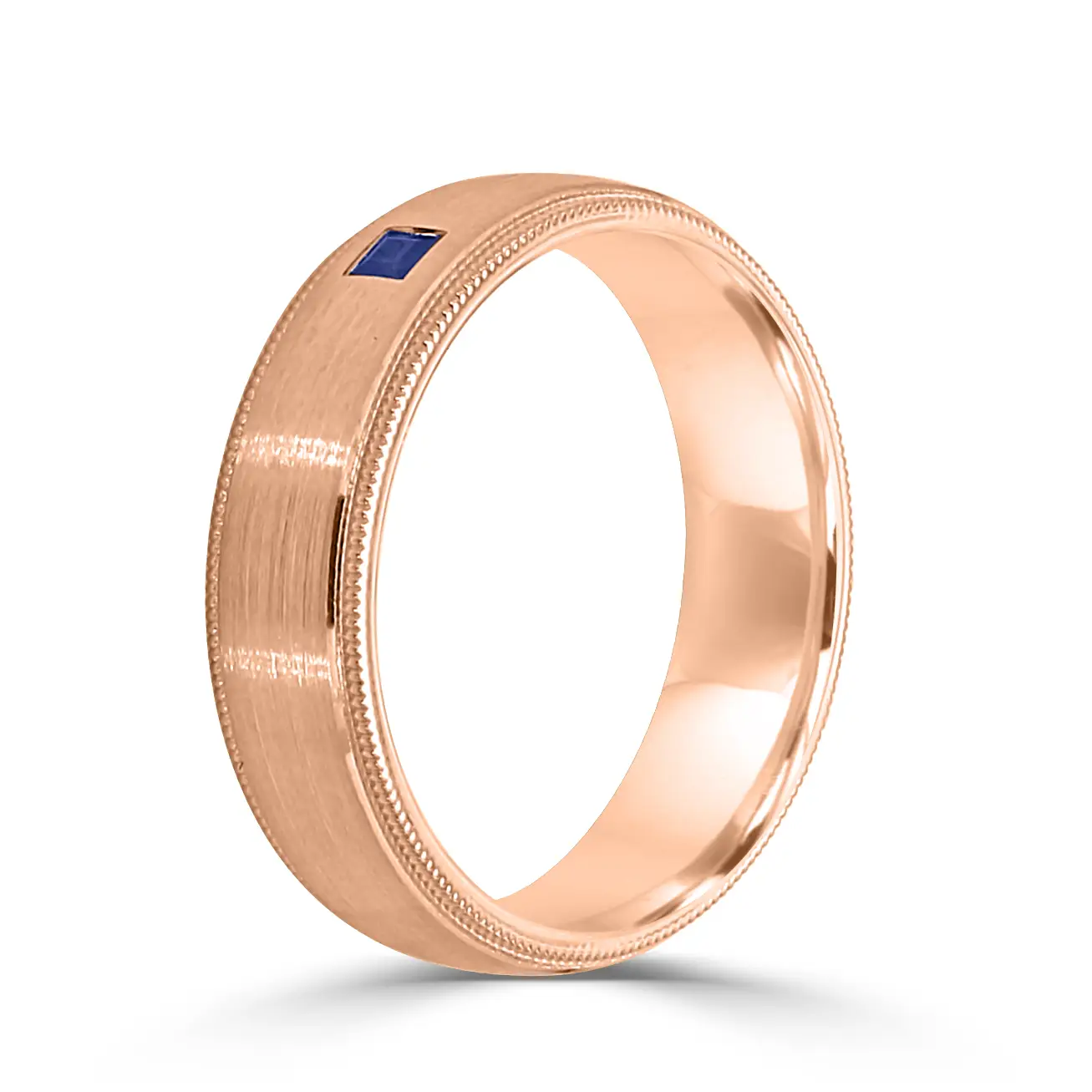 Rose Gold Rowan Princess Cut Wedding Ring jewelry Wabash avenue