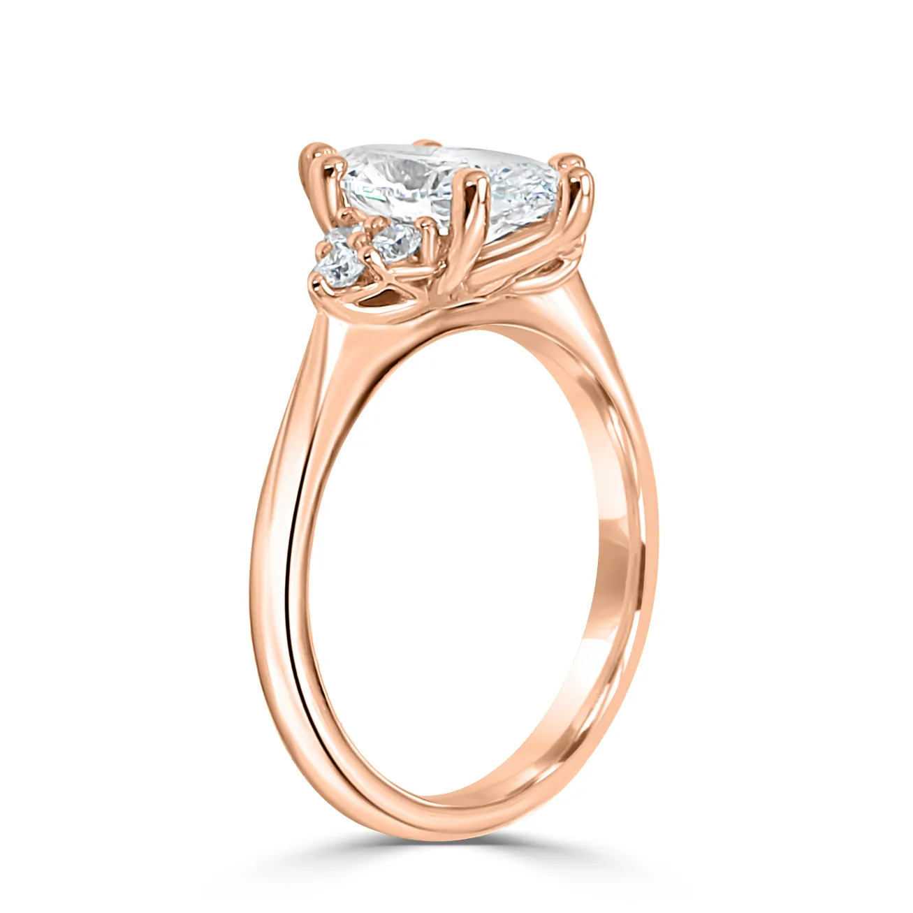 Rose Gold Side Stone Engagement Ring jewelry store near me