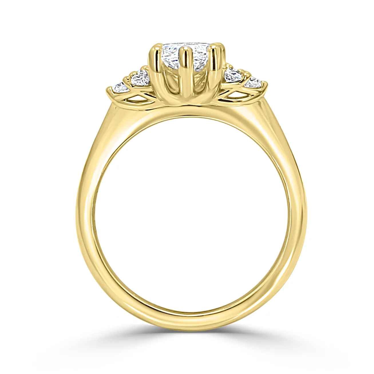 Yellow Gold Side Stone Engagement Ring jewelry Wabash avenue