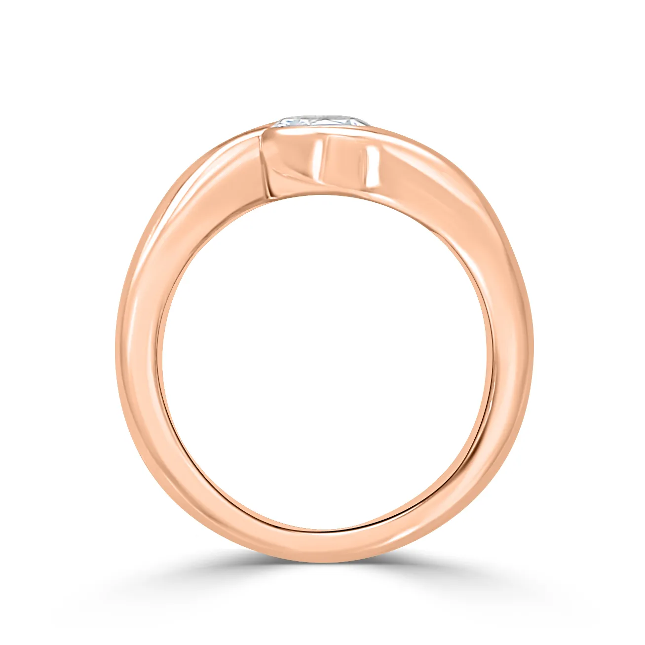 Rose Gold Tension Band Solitaire Engagement Ring jewelry store near me