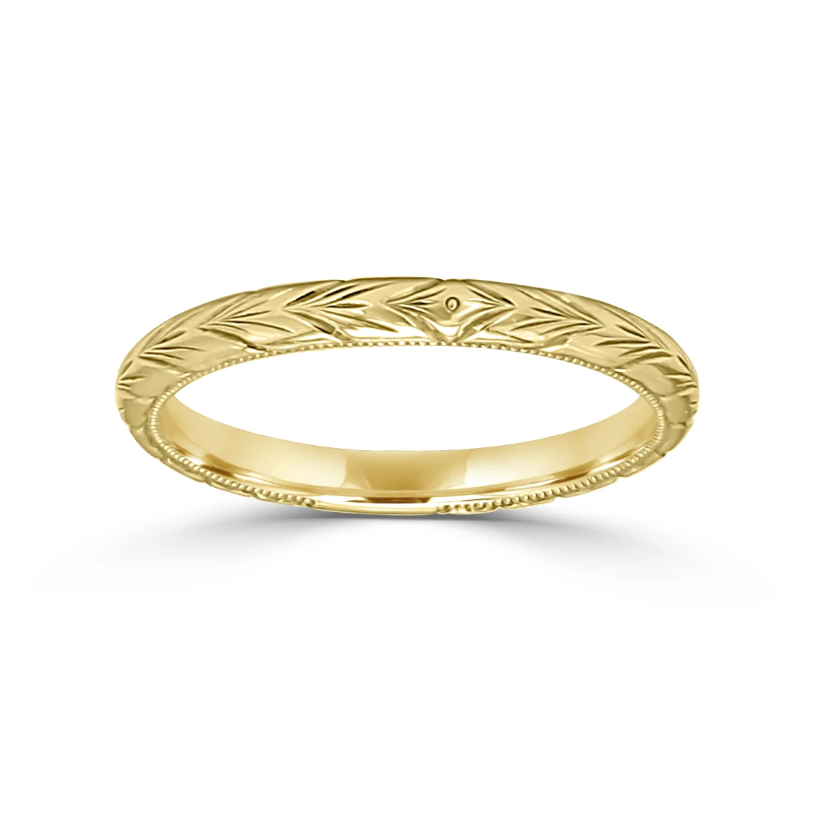 Yellow Gold Gold Engraved Wedding Ring