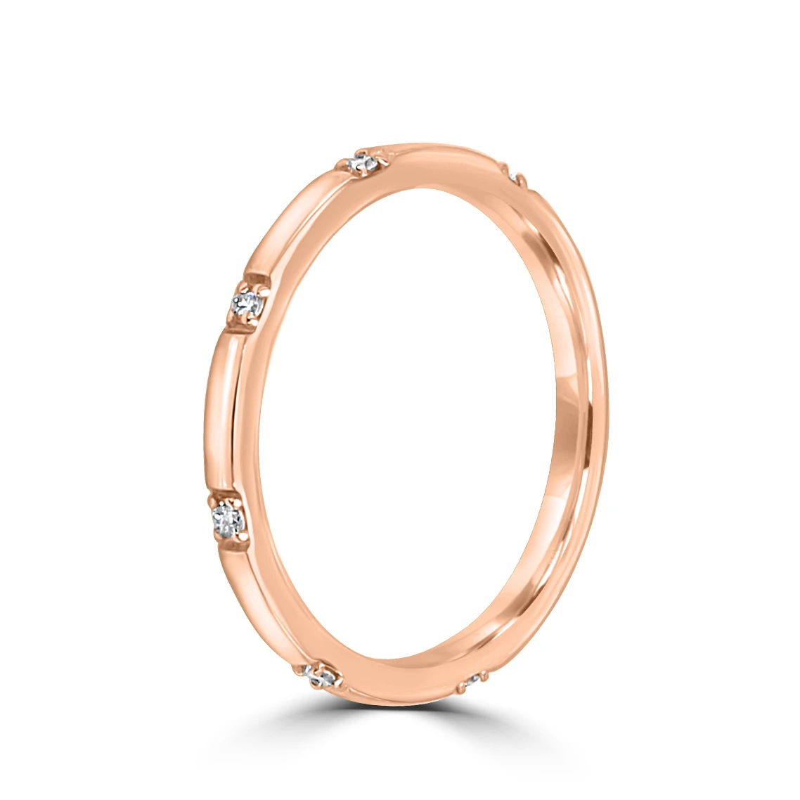 Rose Gold Classic Style Diamond Wedding Ring jewelry Wabash avenue