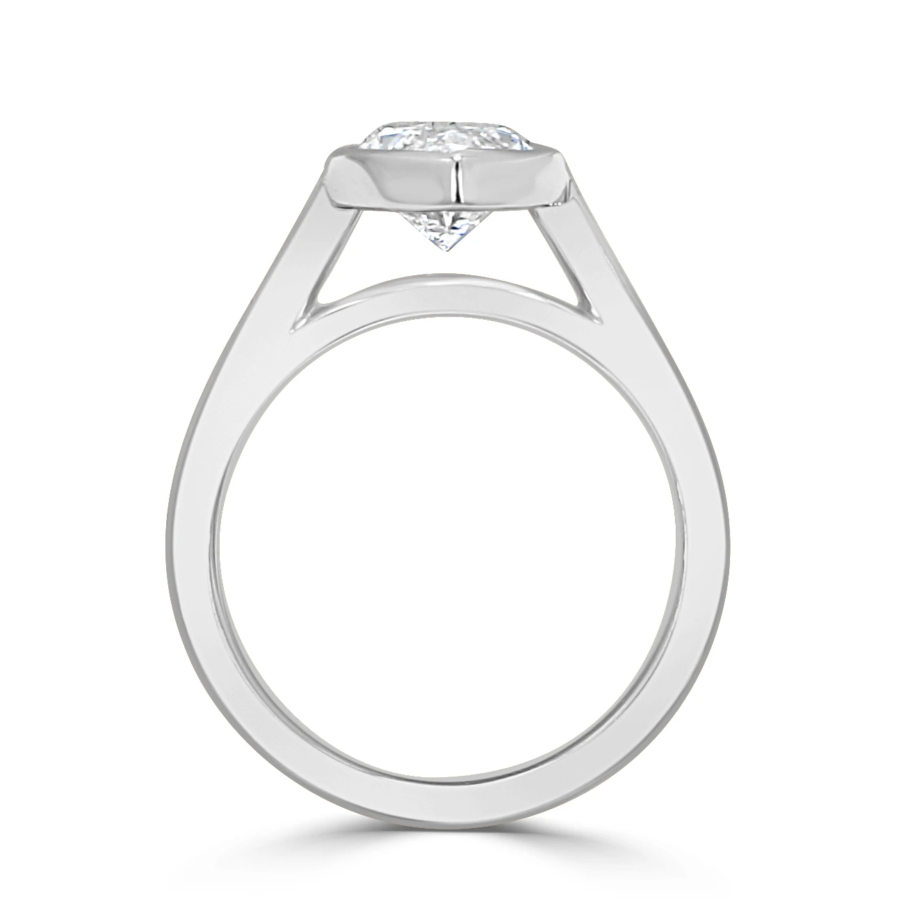 White GoldLyzzi Ribbed Set Solitaire Engagement Ring jewelry store near me