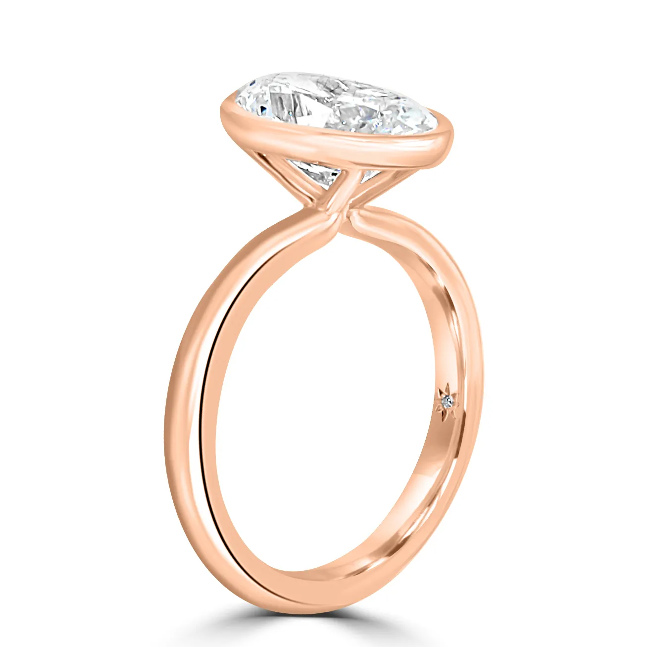 Rose Gold Nova Modern Bezel Engagement Ring jewelry store near me