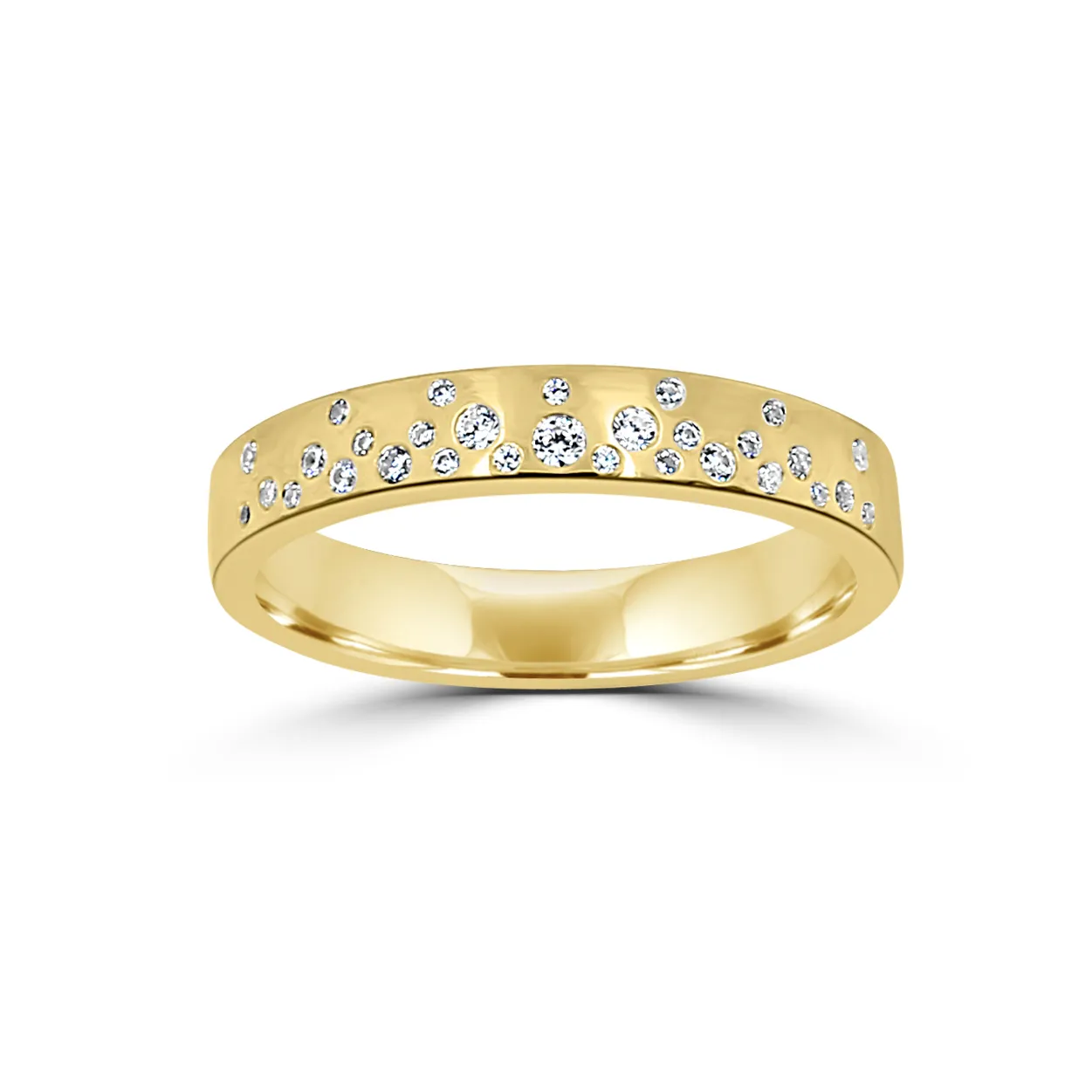 Yellow Gold StarDust Diamond Ring