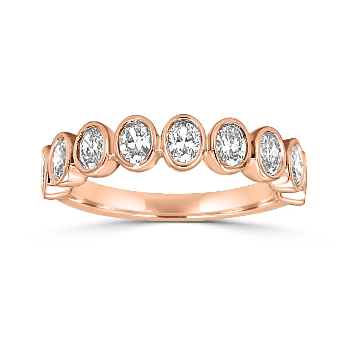 Rose Gold Oval Bezel Ring