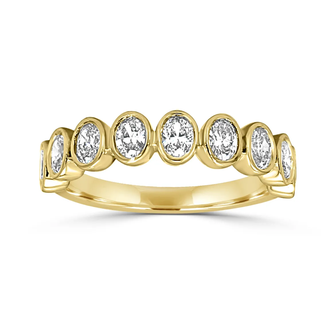 Yellow Gold Oval Bezel Ring