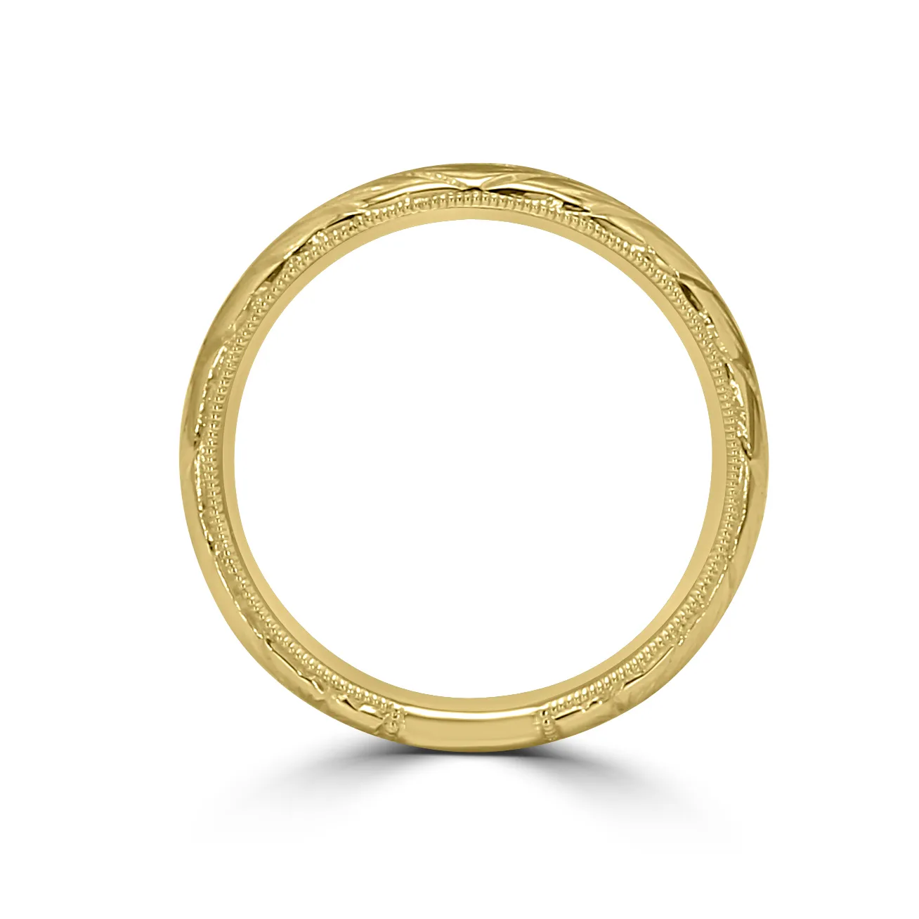 Yellow Gold Gold Luxe Engraved Wedding Ring jewelry store near me