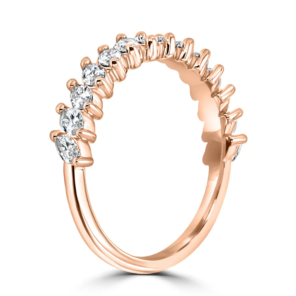 Rose Gold Mila Marquise Wedding Ring