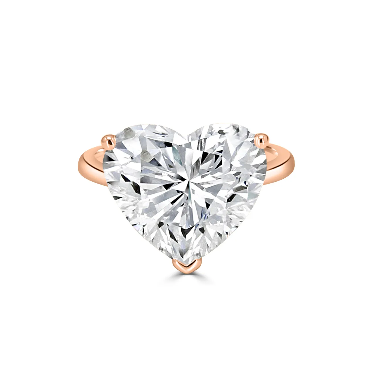 Rose Gold Libra Detail Solitaire Engagement Ring