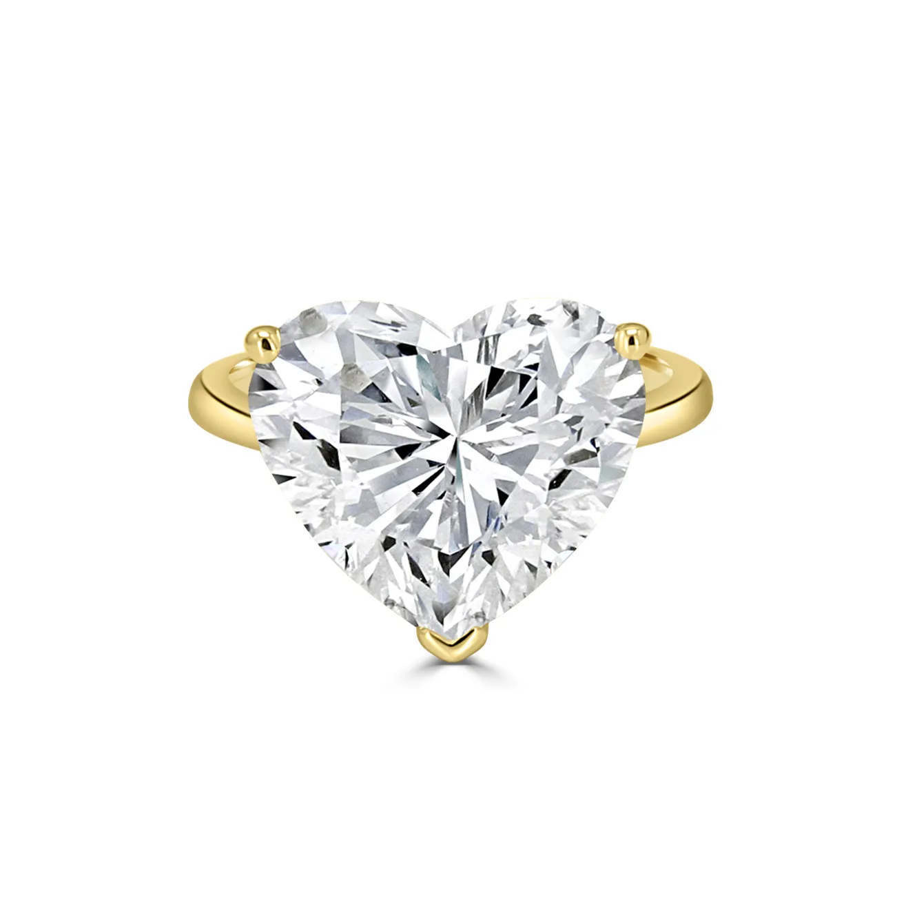 Yellow Gold Libra Detail Solitaire Engagement Ring