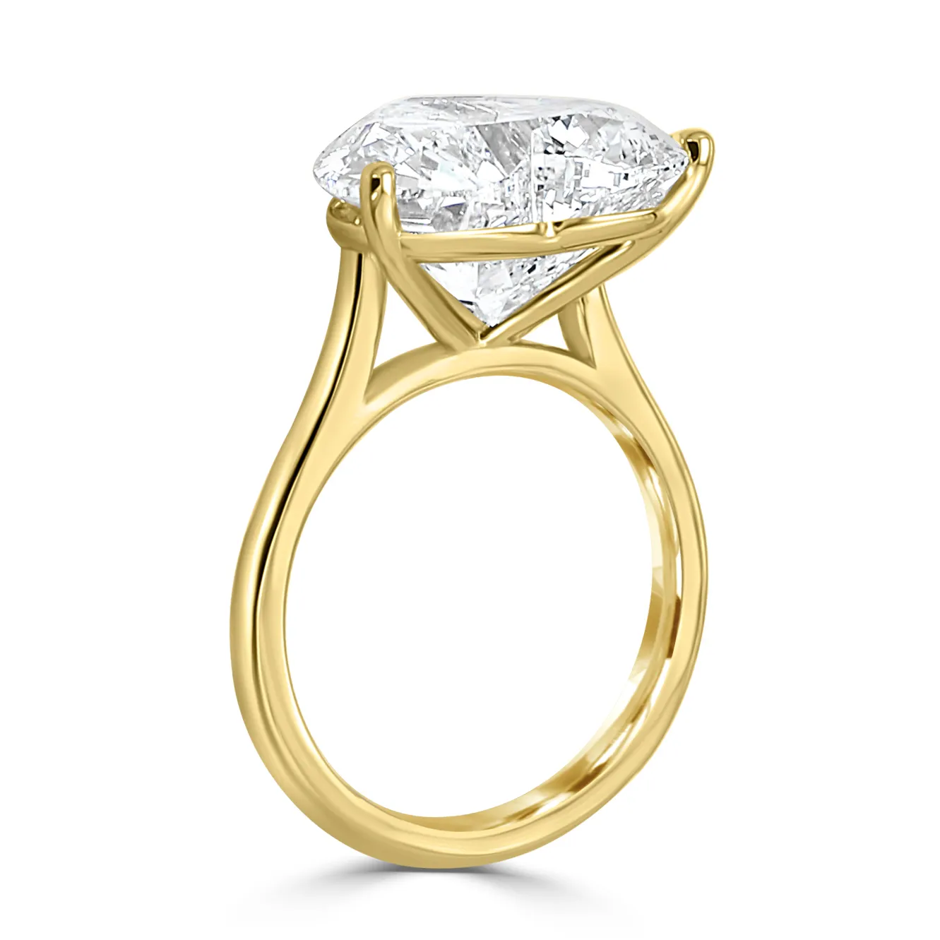 Yellow Gold Libra Detail Solitaire Engagement Ring jewelry store near me