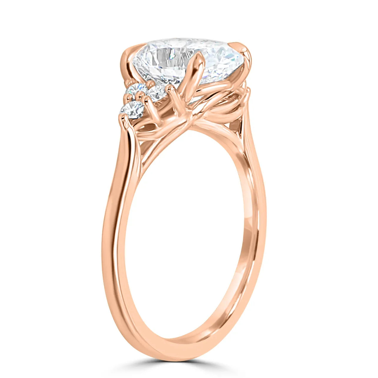 Rose Gold Side Stone Engagement Ring jewelry store near me