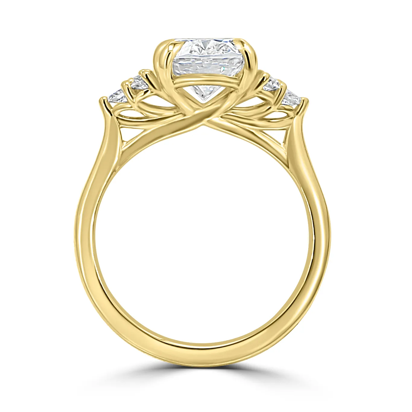 Yellow Gold Side Stone Engagement Ring jewelry store near me