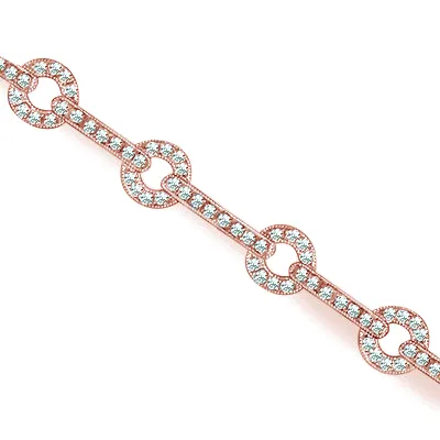 Rose Gold Gorgeous and Stunning Diamond Bracelet