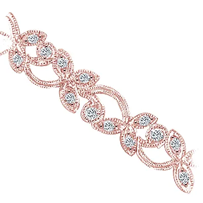 Rose Gold Vintage Diamond Bracelet