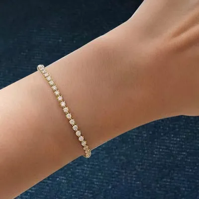 Yellow Gold Diamond Tennis Bracelet in Gold jewelry store near me