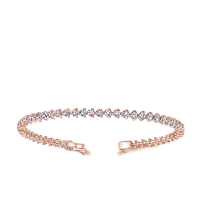 Rose Gold Diamond Tennis Bracelet in Gold