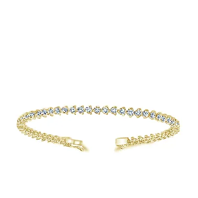 Yellow Gold Diamond Tennis Bracelet in Gold