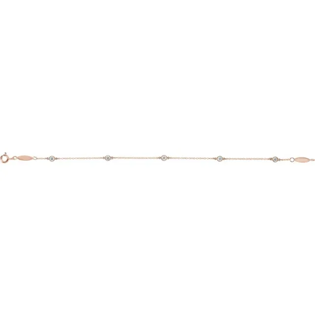 Rose Gold Classic Diamond Station Bracelet jewelry store near me