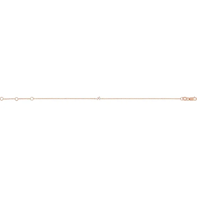 Rose Gold 14kt 2-stone Diamond Link Bracelet jewelry store near me