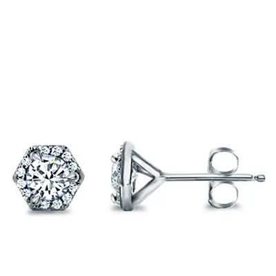 White GoldModern Lab Grown Diamond Earrings