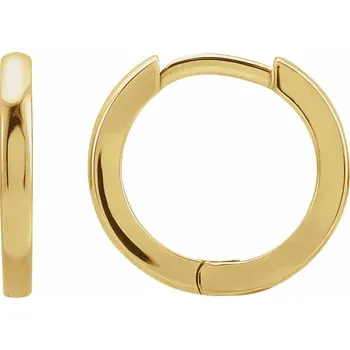 Yellow Gold Hinged Gold Hoop Earrings