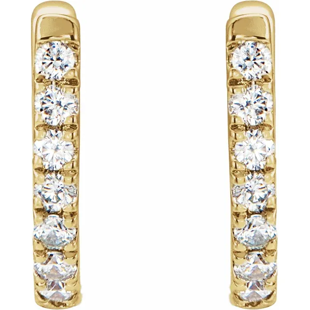 Yellow Gold Horse Shoe Hoop Earring jewelry store near me