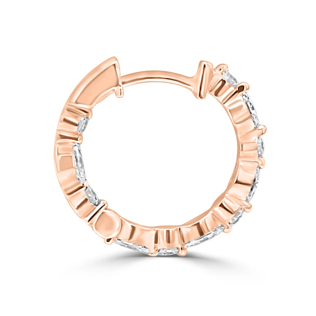 Rose Gold Stud and Hoop Earrings Set jewelry store near me