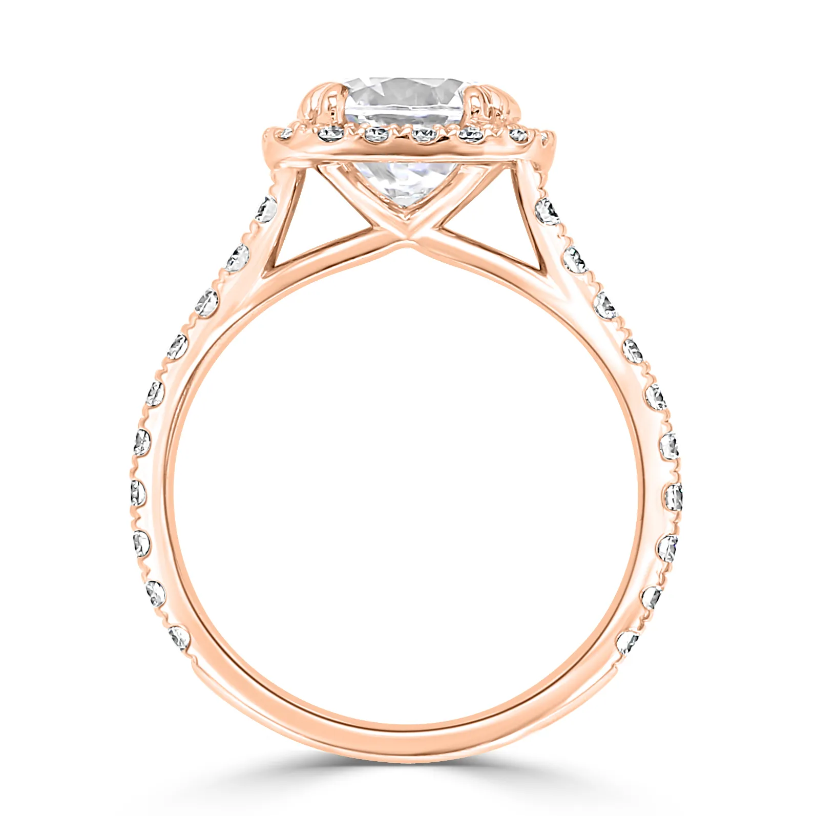 Rose Gold Contemporary and Exclusive Engagement Ring jewelry store near me