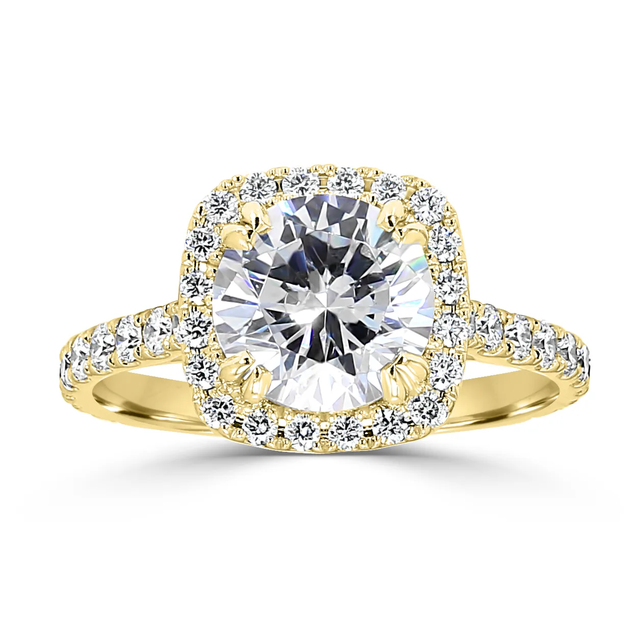 Yellow Gold Contemporary and Exclusive Engagement Ring