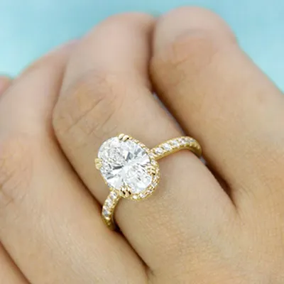 Yellow Gold Delicate Engagement Ring jewelry online