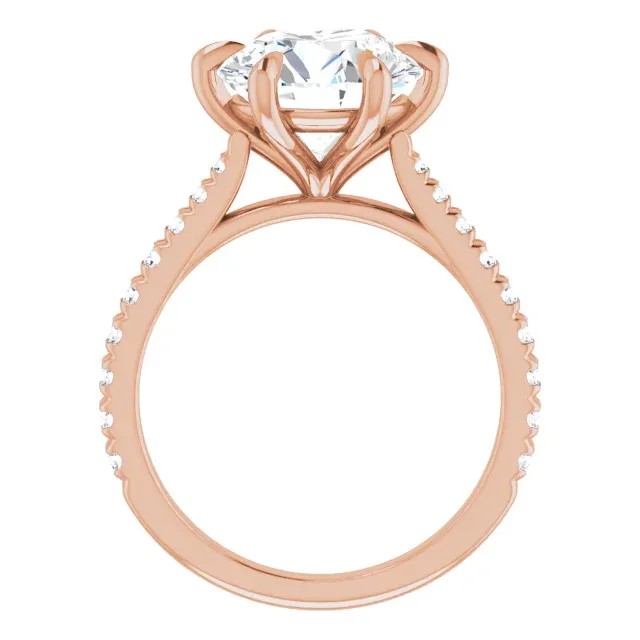 Rose Gold Round cut Engagement Ring jewelry store near me