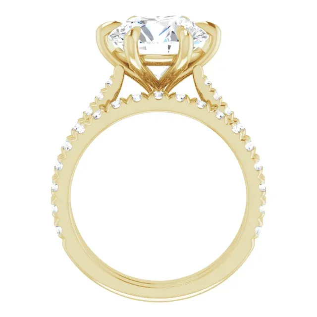 Yellow Gold Round cut Engagement Ring jewelry store near me